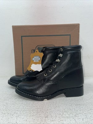New Youth Black Lace Up Smoky Mountain Cowboy Boots. 3009 C 1. 23-94