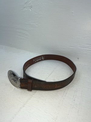 New Brown Genuine Leather Double S Tooled Duck 26” Belt #3013002 NN-61