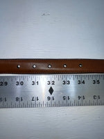 New Brown Genuine Leather Nocona Silver Pendent 32” Belt #N2427002 JJ-30