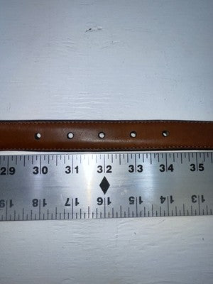 New Brown Genuine Leather Nocona Silver Pendent 32” Belt #N2427002 JJ-30