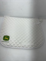 New Professionals Choice White John Deere All Purpose English Saddle Pad PP-10