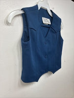 New Kids Western Heritage Blue Vest Size 12 Girls TT-52