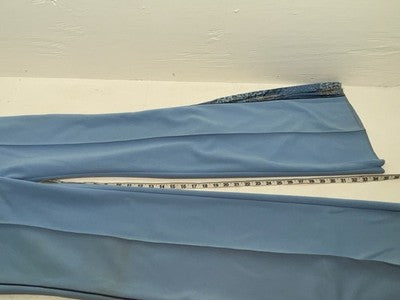 New Vintage Blue Floral Panhandle Slim Polyester Pants #76M2216 ZZ-2