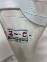 New Men’s H Bar C White Simple Short Sleeve Pearl Snap 16 Large Q-26