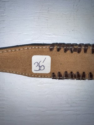 New Brown Genuine Leather Acme Weaved 28” Belt #6863 JJ-167