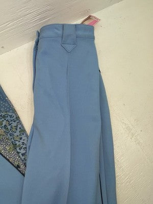 New Vintage Blue Floral Panhandle Slim Polyester Pants #76M2216 ZZ-2