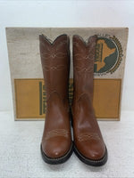 New Youth Brown Texas Brand Cowboy Boots. B 111 3.5 3 1/2 B. 24-140