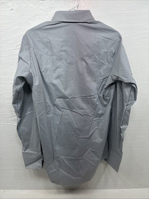  New Men’s Champion Western Gray Embroidered Long Sleeve Pearl Snap Medium M-57