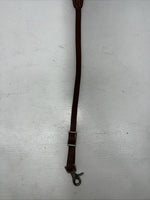 Used Leather Circle Y Breast Collar With Silver Metal Plate. S-47