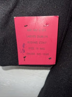 New Women’s Black Equestrian Long Riding Coat 16 WW-49