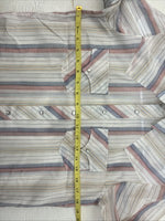 New Kids Champion Western White Stripe Long Sleeve Pearl Snap Size 16 CC-90