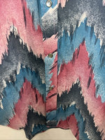 New Men’s Pink Blue ELY Cattleman Long Sleeve Pearl Snap Shirt. 15.5x34 M P-65