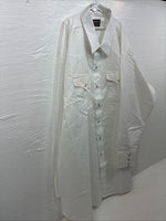 New Men’s Panhandle Slim White Designed Long Sleeve Pearl Snap 19 3XL M-81