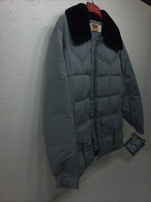 New Comfy Mens Blue Long Puffer Jacket Large #05612 QQ-22