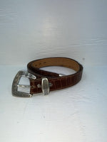 New Brown Genuine Leather Dan Post Tooled 34” Belt #5820 Z-134