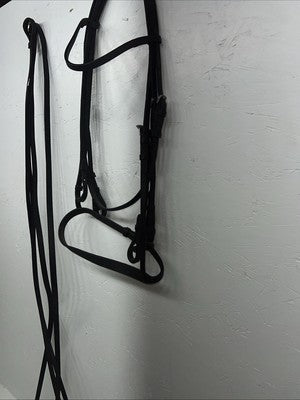New Imperial Black Saddle Seat Bridle Set With Reins BB-8