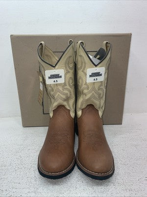 New Kids Brown Smoky Mountain Cowboy Boots. 3130 Y 4.5 4 1/2. 23-161