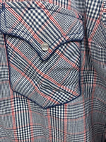 New Men’s Champion Western MultiColor Plaid Long Sleeve Pearl Snap Medium M-32