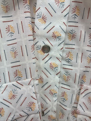 New Men’s Dickson Jenkins White Deign Long Sleeve Pearl Snap 16.5 Large X-55