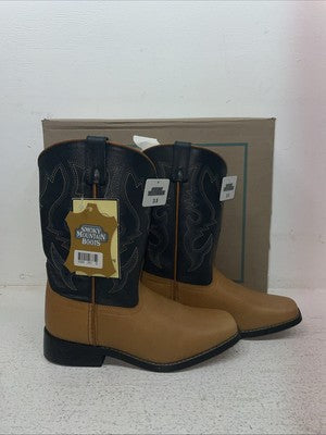 New Youth Brown Smoky Mountain Cowboy Boots. 3320 Y 3.5 3. 1/2. 22-71