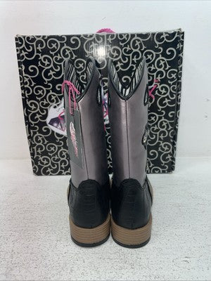 New Children’s Purple Blazin Roxx Cowboy Boots. 4451201 12. 23-7