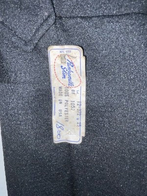 New Vintage Black Panhandle Slim Polyester Pants #12372 3A-5