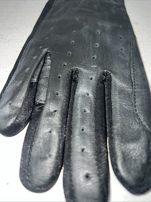 New Tough 1 Black Leather Equestrian Riding Gloves Q-507