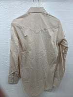 New Men’s Champion Western Tan Embroidered Long Sleeve Pearl Snap 15 Medium K-90
