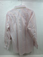 New Men’s H Bar C Pink Plaid Long Sleeve Pearl Snap 16.5 X 34 Large X-50