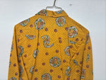 New Women’s Tem Tex Orange Floral Long Sleeve Pearl Snap Size 38 KK-2