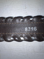 New Brown Genuine Leather Circle Y Weaved 30” Belt #8396 JJ-164