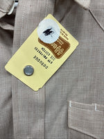 New Men’s H Bar C Brown Simple Long Sleeve Pearl Snap 15.5 Medium Q-28