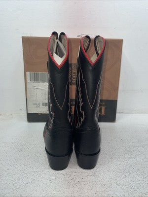 New Youth Black Dan Post Cowboy Boots. 13139 5 D. 22-110