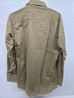New Men’s Tem Tex Green Design Long Sleeve Pearl Snap 15 X 33 Medium Q-110