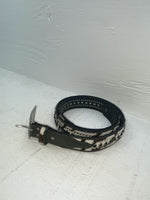 New Cow Print Genuine Leather Nocona Black Stud 46” Belt #N2440501 NN-136