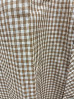 New Men’s Circle A Brown Checkered Long Sleeve Pearl Snap Large AA-55
