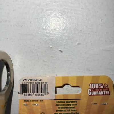 New Tough 1 Pony Curb Bit 4 1/4” #25209  U-1