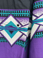 New Men’s Cumberland Purple Western Design Long Sleeve Pearl Snap Large AA-20