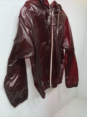 New Women’s Red Vintage Roller Disco Raincoat XL #42000 UU-9