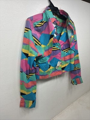 New Women’s Wrangler Multicolor Designed Button Up Medium TT-102
