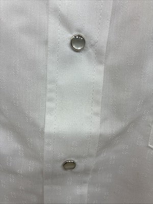 New Men’s Panhandle Slim White Designed Long Sleeve Pearl Snap 19 3XL M-81