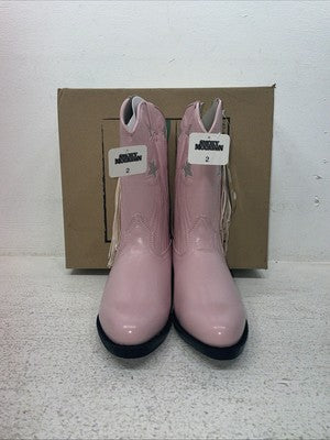 New Kids Pink With Fringe Smoky Mountain Cowboy Boots. 1058 C 2. 23-135