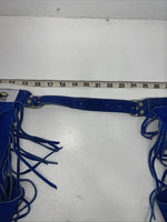 New Blue Children’s Whitman Show Chaps With Fringe Adjustable Waist 36” N-43