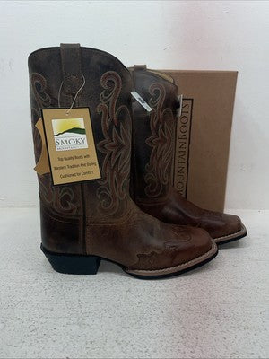 New Youth Brown Smoky Mountain Cowboy Boots. 3446 Y 4.5 4 1/2. 24-135
