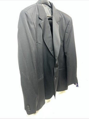 New Men’s Circle S Black Suit Jacket 56L #25832 S-610