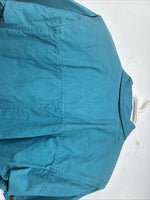 New Women’s Wrangler Blue Short Sleeve Button Up Medium MM-107