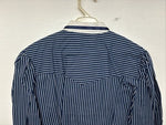 New Women’s H Bar C Blue Stripe Long Sleeve Pearl Snap Size 34 YY-108