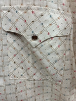 New Men’s Panhandle Slim Tan Designed Short Sleeve Pearl Snap 15 Medium T-40