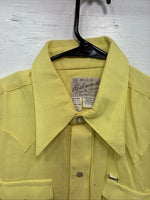New Men’s RockMount Yellow Long Sleeve Pearl Snap Medium O-76