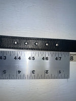 New Black Genuine Leather Silver Pendent XXL Belt #398402 NN-114
